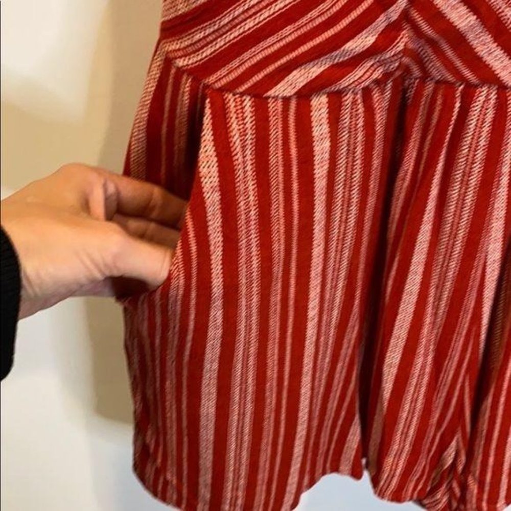 ONE CLOTHING Striped Mini Romper Chevron V-Neck M - Picture 4 of 8